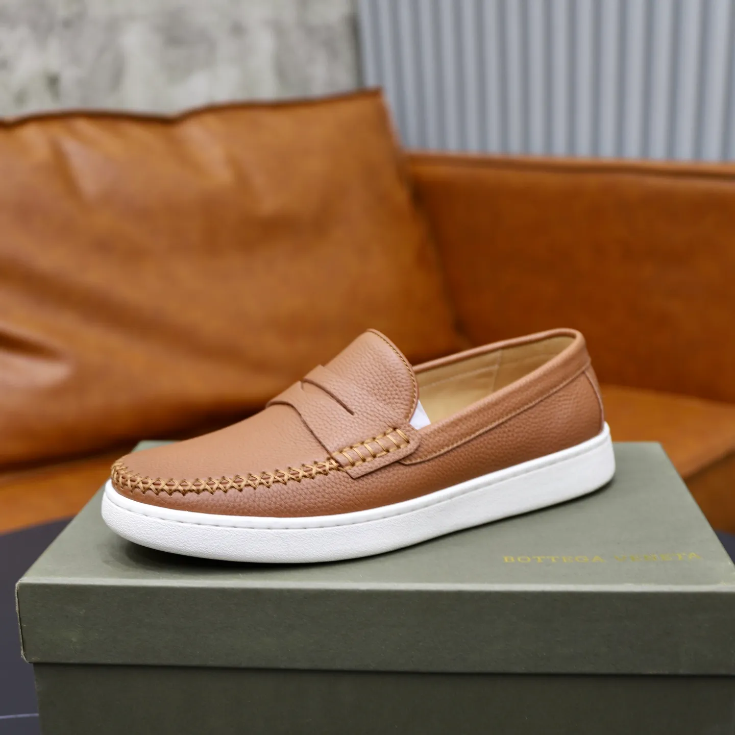 Men's men's shoes 💰480💰BOTTEG* VENET* - high-end boutique Size: 38-44 (45 customized) BV new product, calfskin surface, water-dyed cowhide lining, classic style harmoniously blends with contemporary fashion temperament, rubber soles are light and flexible, water-dyed cowhide lining!